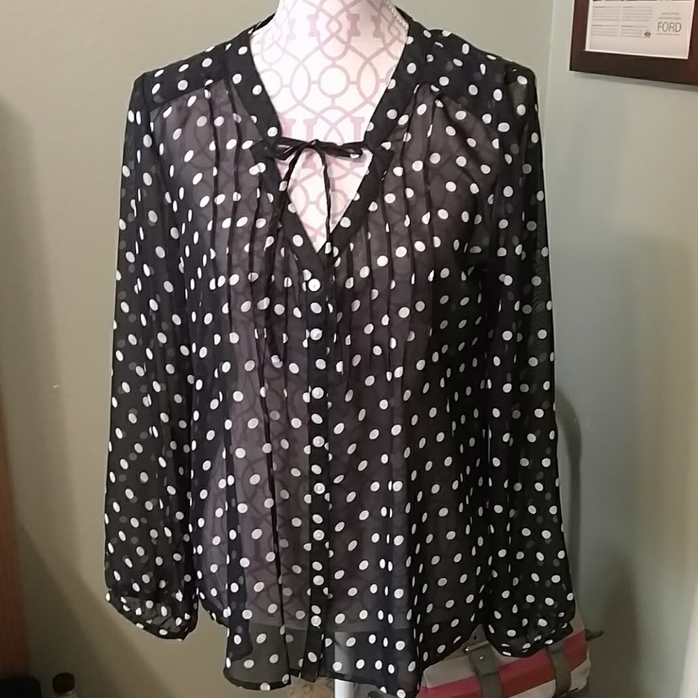 Black and White Polk Dot blouse